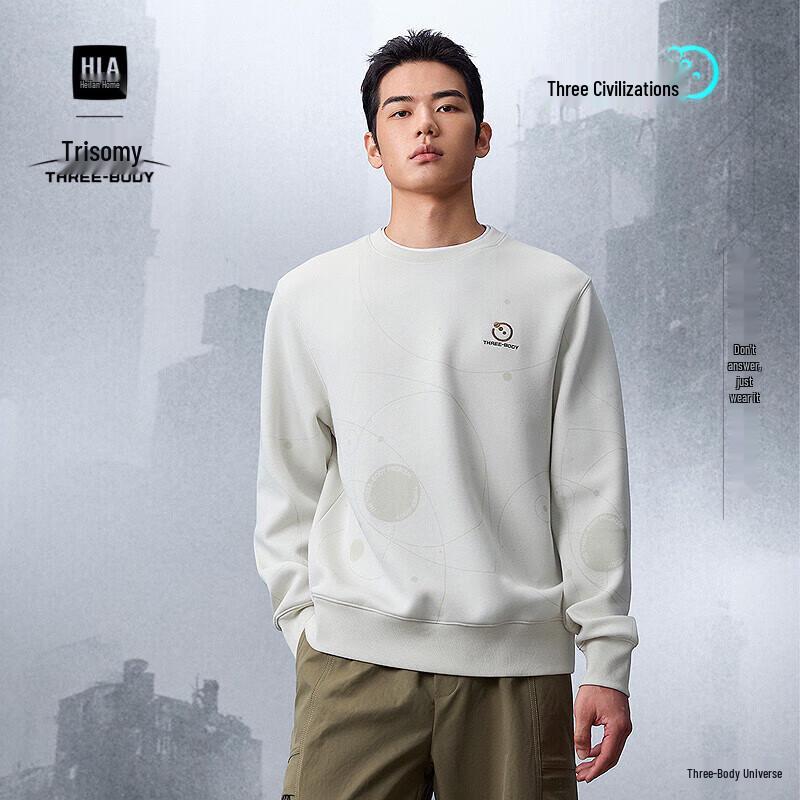 

HLA Men s Three-Body Civilization Graphic Long-Sleeve Sweatshirt L