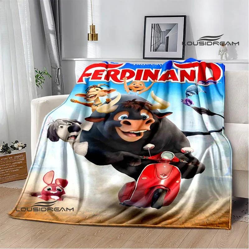 Ferdinand Cartoon-Druck Decke Warme Decke Flanell Weich und Bequem Haus Reise Decke Bettwäsche Geburtstagsgeschenk