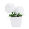 Fake Chrysanthemums Ball Flower In Pot Mini Artificial Potted Plants for Home Indoor Office Farmhouse Table Decor
