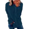 European & American Women's Round Neck Solid Color Long Sleeve Autumn Hoodie Pullover (2024)