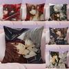 V-Vampire K-Knight Cushion Cover Natural Linen Pillow Case Double-Sided Print Decorative Sofa Pillowcase Home Decor Gift