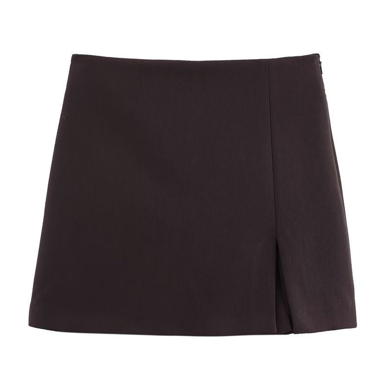 Kaslead New Arrival Women's Fashion Style Stylish Simple and Versatile Slit Hemline At Hem Culottes 1478041