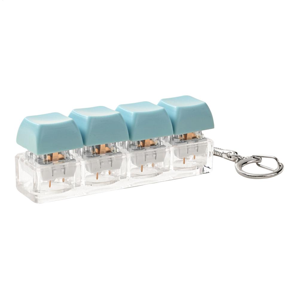 Tastatur Fidget Stressabbau Fingerspitzentaste Leiser Tasten-Klicker Fidget Spielzeug Schlüsselanhänger Geburtstagsgeschenk für Erwachsene Jungen Mädchen