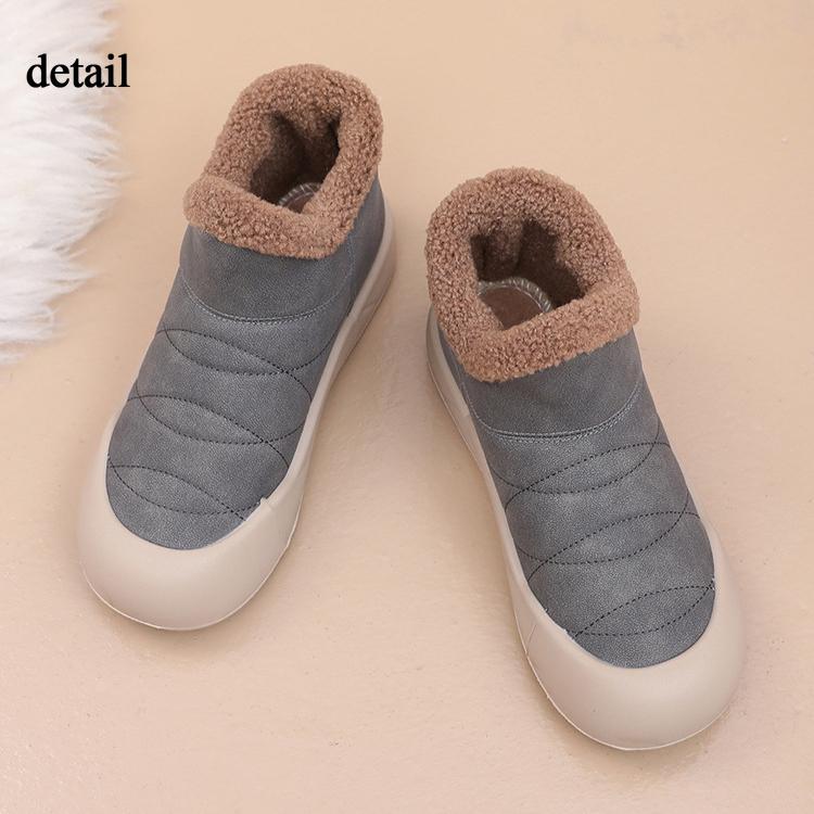 Order A Size Up Women's Warm Platform Snow Boots Outdoor Indoor House Shoes Comfortable Winter Ankle Booties Anti-Slip Shoes for Women
