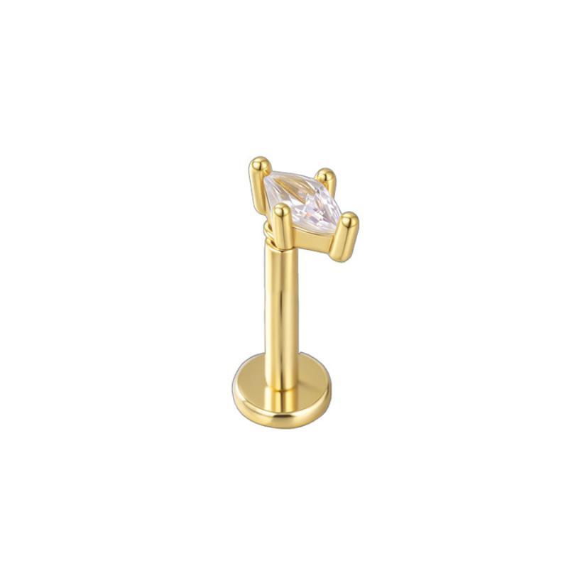 1 Adet Çiçek Tragus Piercing Küpe Ucu İçten Dişli 316L Cerrahi Çelik Takı