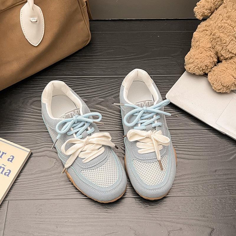 New Soft Leather German Training Shoes Women's 2025 New Spring Platform Casual Versatile Forrest Gump Shoes Sports Shoes Little White Shoes Women