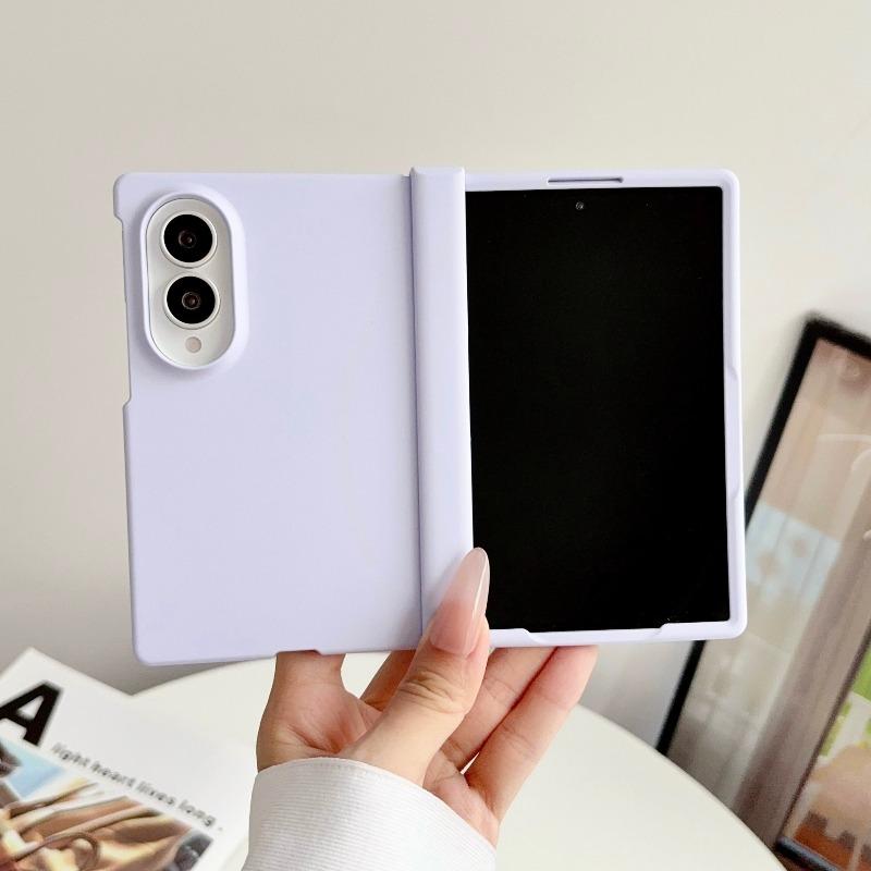Custodia Protettiva Colorata PC con Cerniera Sottile Skin Feel per Samsung Galaxy Z Fold 8 Cornice Rialzata Fotocamera Cover a Libro Antiurto Funda