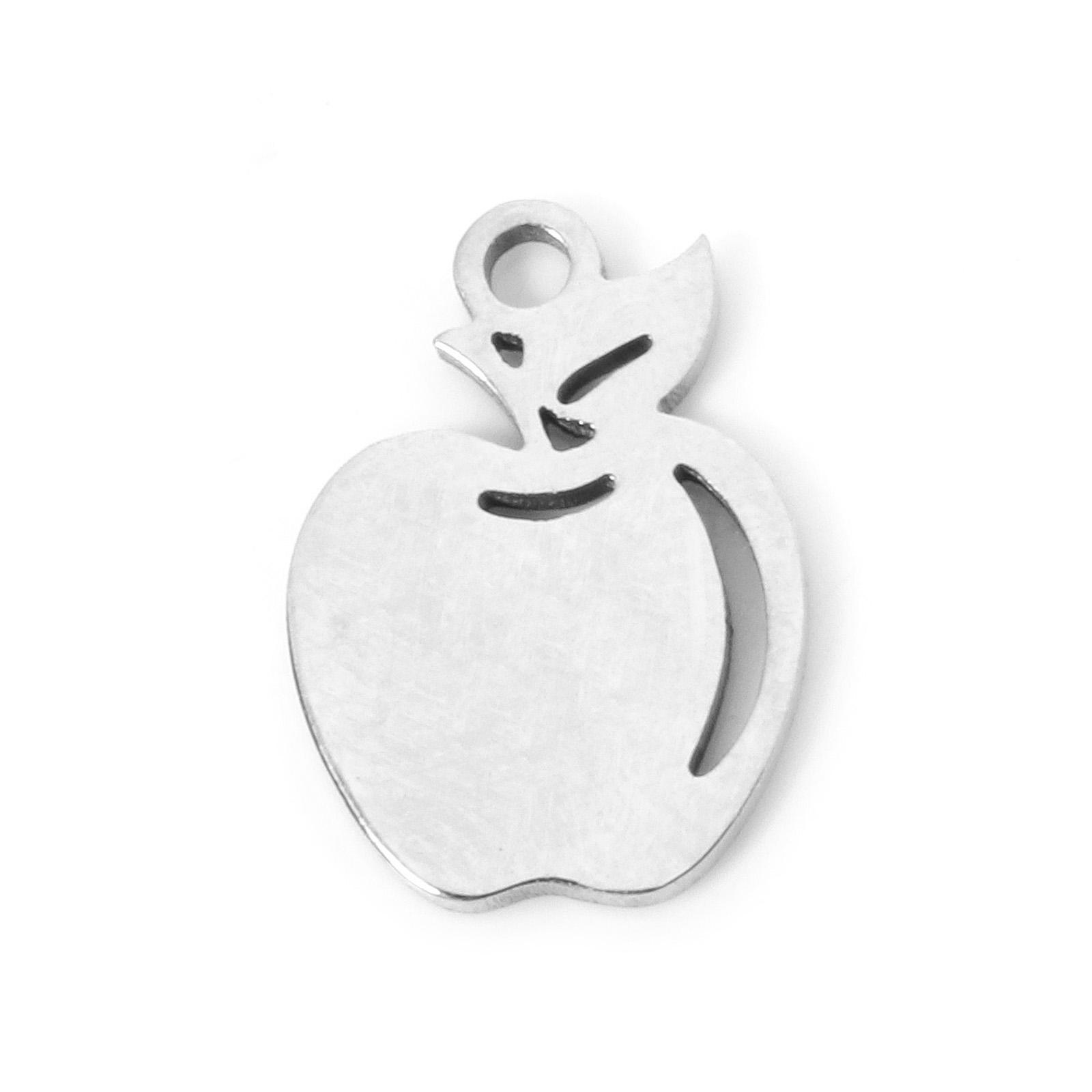 

3 PCs 304 Stainless Steel Charms Fruit Hollow Strawberry/Grape/Cherry/Apple Pendants For Jewelry Making DIY Bracelet Necklace