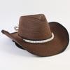 Popular European and American Western Cowboy Straw Hat Men's and Women's Fashion Shade Straw Hat Outdoor Western Cowboy Hat