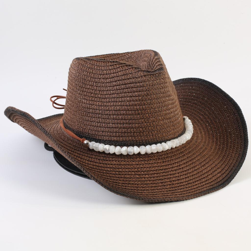 Popular European and American Western Cowboy Straw Hat Men's and Women's Fashion Shade Straw Hat Outdoor Western Cowboy Hat
