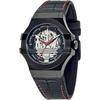 Potenza Schwarzes Leder Schwarz Herren Automatik R8821108008