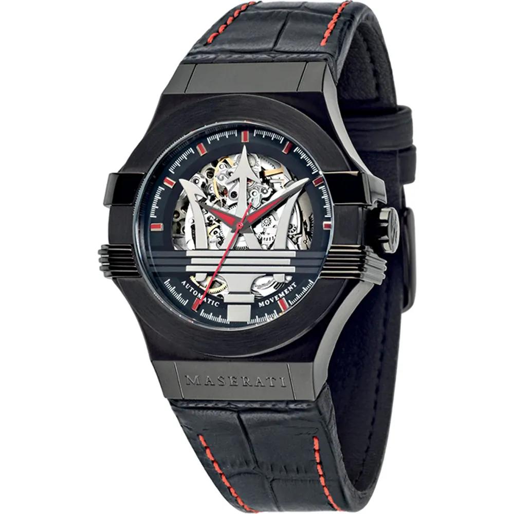 

Maserati Potenza Black Leather Black Gents Automatic R8821108008 чорний