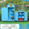 Outdoor Anti-Corrosion Solid Wood Garden Storage Cabinet with Sun Protection