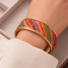 Creative Gradual Change Color Full Diamond Bright Open Bracelet Women Light Luxury Personality Advanced Sense Bracelet