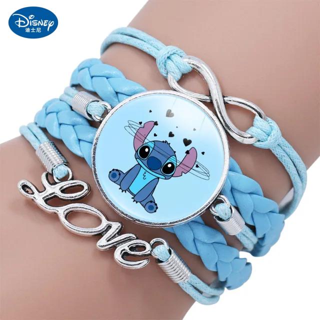 New  Lilo & Stitch Cartoon Bracelet Anime Figure Stitch Soft Leather Wristband Accessories Girls Kids Cute Jewelry Gifts