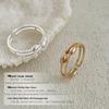 S925 Sterling Silver Korean Double Layer Fish Design Open Ring for Women - Trendy and Unique Silver Jewelry