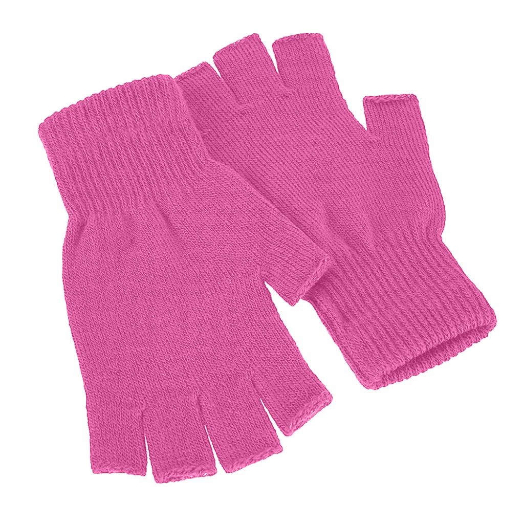 Knitted Fingerless Gloves for Men and Women Winter Warm Half Finger Stretchy Soft Knit Mittens for Outdoor Use