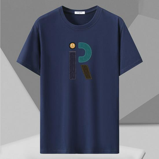 Men's Plus Size Korean Style Crew Neck Short Sleeve T-Shirt