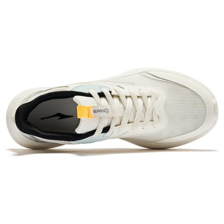 Erke Lingyue 2.0 Mesh Versatile Comfortable Breathable Rebound Low-Top Running Shoes Men sneakers Micro-Crystal-White Recycled-Gray 51124103319-001