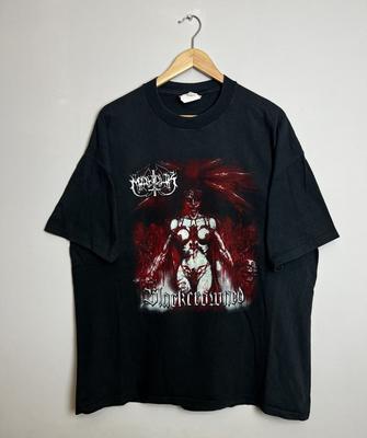 Rare 90s Marduk Blackcrowned Vintage Black Metal Band Tee Xl Black Unisex T-Shirt