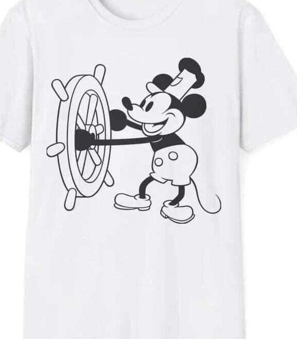 Steamboat Willie Sailor 100% Cotton T-shirt Mens Tees Top tee Mouse M