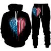 Dolce Amore Cuore 3D Stampa Uomo/Donna Tuta Set Casual Felpa Con Cappuccio E Pantaloni 2 Pezzi Set Oversize Pullover Trend Coppia Felpa