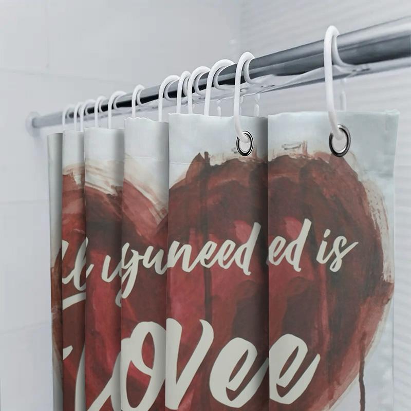 All You Need Is Love - Romantic Heart Shower Curtain 90X180cm