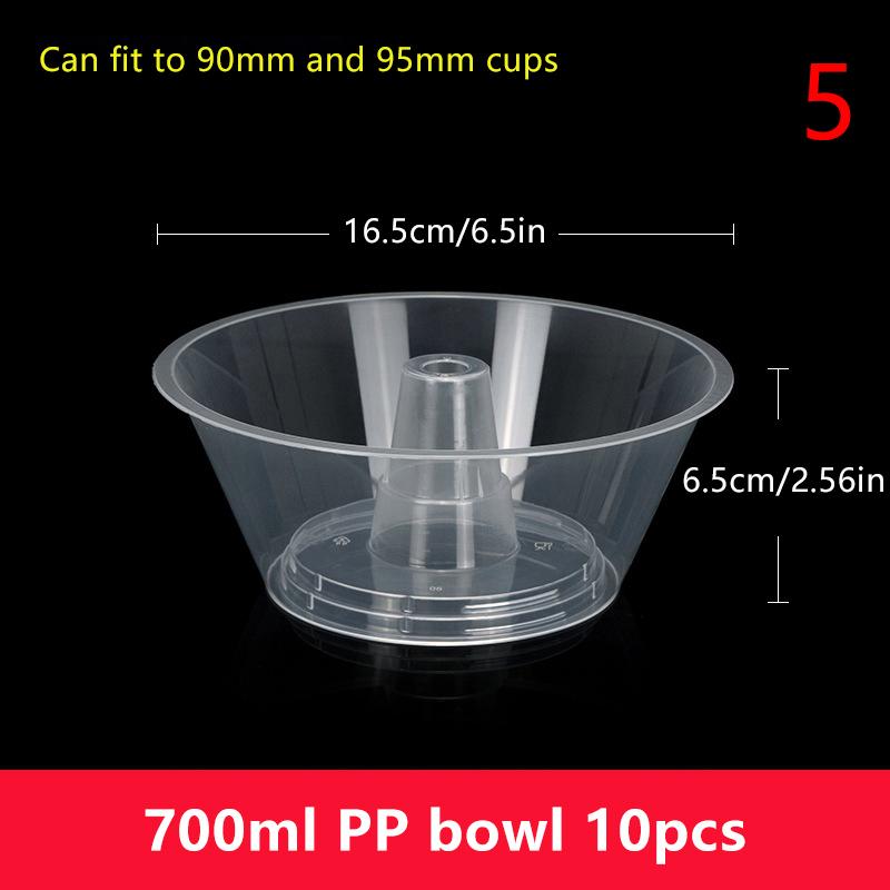 

10/50Pcs Disposable Plastic Cup Drink Snack Cup Bowl Bubble Milk Tea Fruit Portable Cups Desserts Fondue Cup Adults Kids