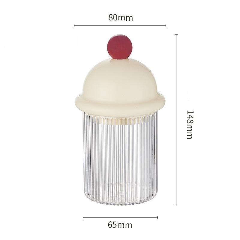 Restaurant Home Toothpick Box Desktop Creative Cotton Swab Transparent Storage Box Snack Makeup Removal Cotton Swab Can with Lid