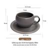 Oeny Ceramic Egg-Shaped Latte Mugs with Saucers (Set of 2)