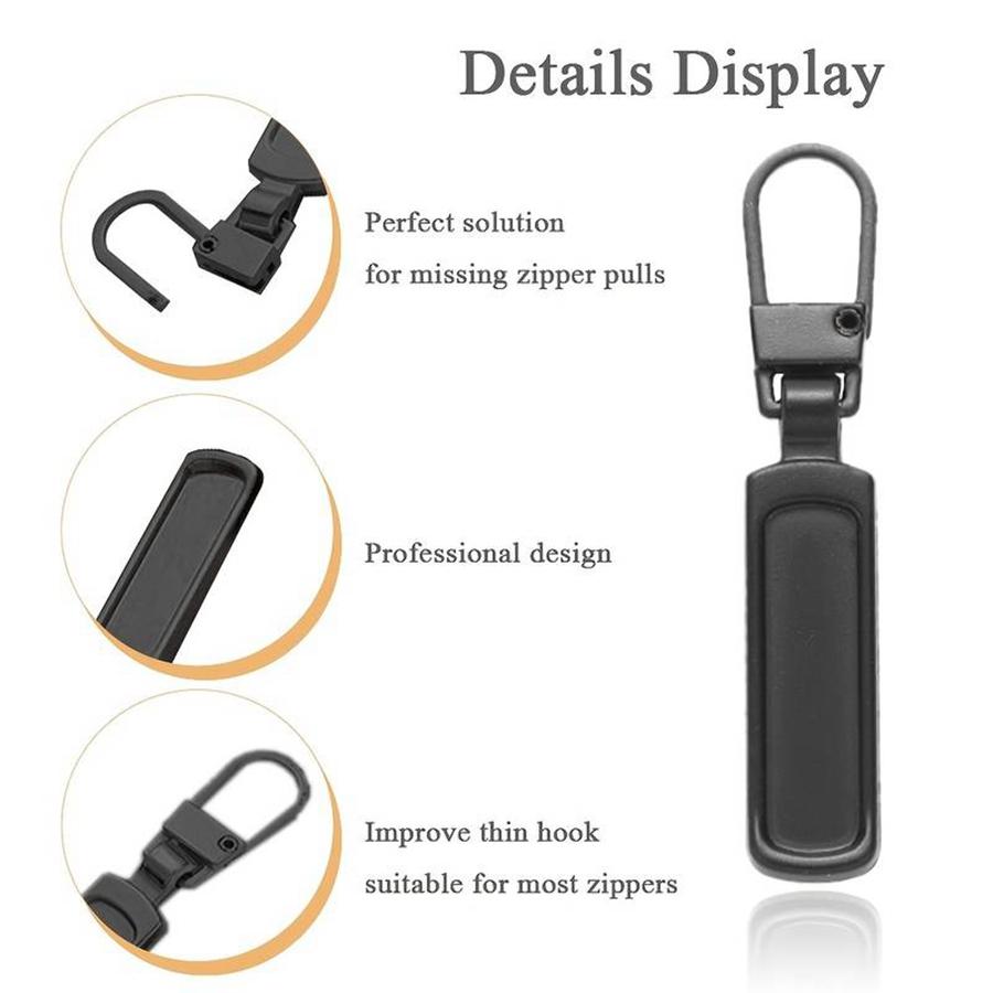 5-teiliger Reißverschluss-Schieber-Abzieher, universeller Ersatz-Reißverschluss-Abzieher, sofortiges Reißverschluss-Reparatur-Set für kaputte Schnalle, DIY-Handwerk, Nähzubehör