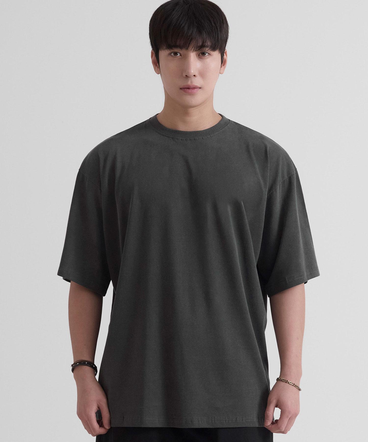 Minimal Code Basic Pigment Cotton Short Sleeve T-Shirt L