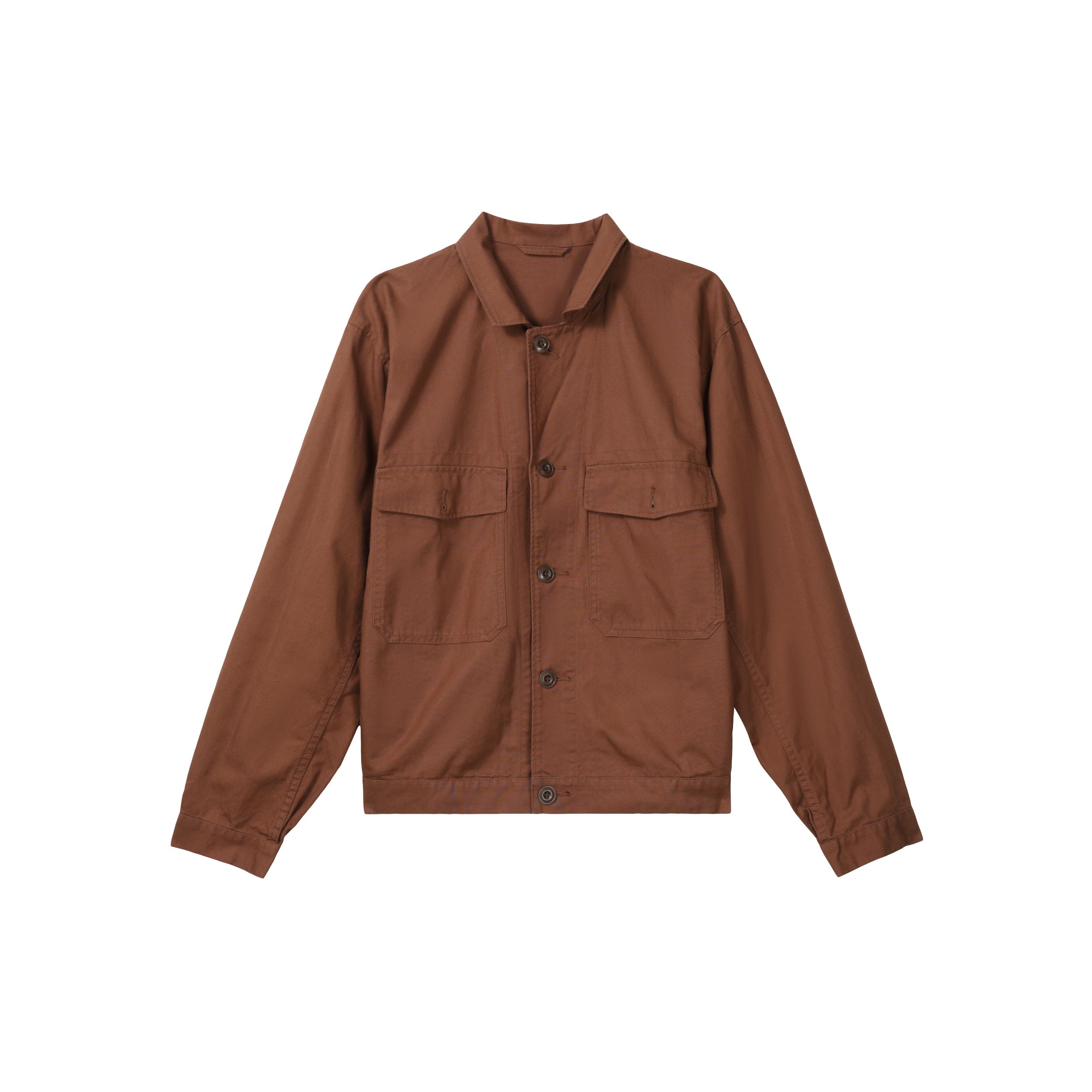 Seria U UNIQLO Primăvară/Vară 23 Îmbrăcăminte de lucru Buzunar cu clapetă Single-breasted Uni Scurtă Jachetă Jachete bărbați 457985-36 XXL brown