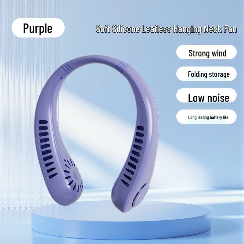 Leafless USB Neck Fan: High Power, Low Noise, Portable Turbine for Outdoor Cooling