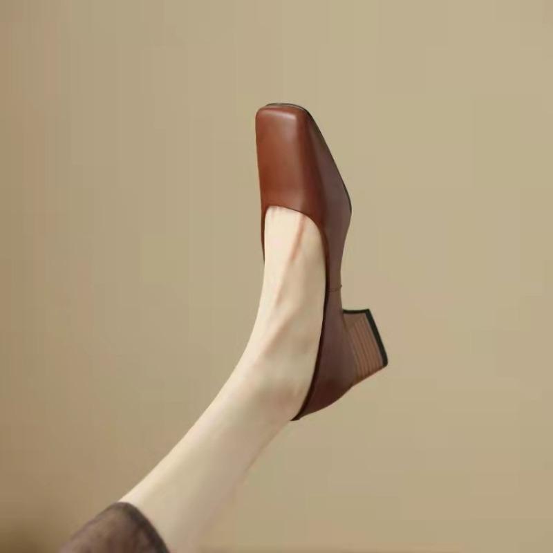 New Woman Sweet Pretty Comfy Summer Square Toe Green Red Mary Janes Cute Casual Flats Female Shoes Low Heeled Soft Soled Flats