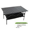 120cm Black Portable Camping & Picnic Table with Mesh Bag