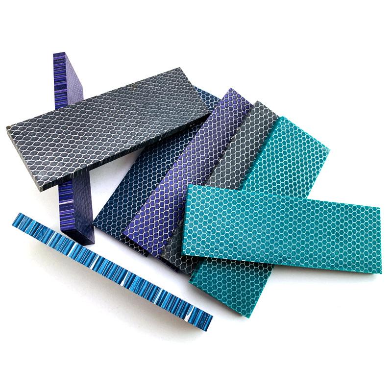 1 Stück 120x260x8mm C-Tek Harzmaterial für DIY Messergriffmaterialplatte Schlangenmaserung Wabenmuster Messergriff Patchmaterial