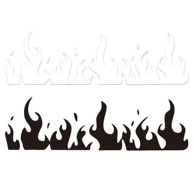 Motorcycles Car Stickers Flames Flaming Auto Body Stickers Helmet Decor Racing Auto Accessories Car Door Decals Waterproof