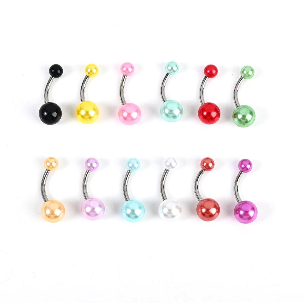 Perlen Bauchnabelring Körperpiercing Schmuck – Edelstahl, Nicht verblassend