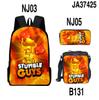 New Roblox Student School Bag Roblox Digital Printing Backpack Three-piece Set Lunch Bag Pencil Case