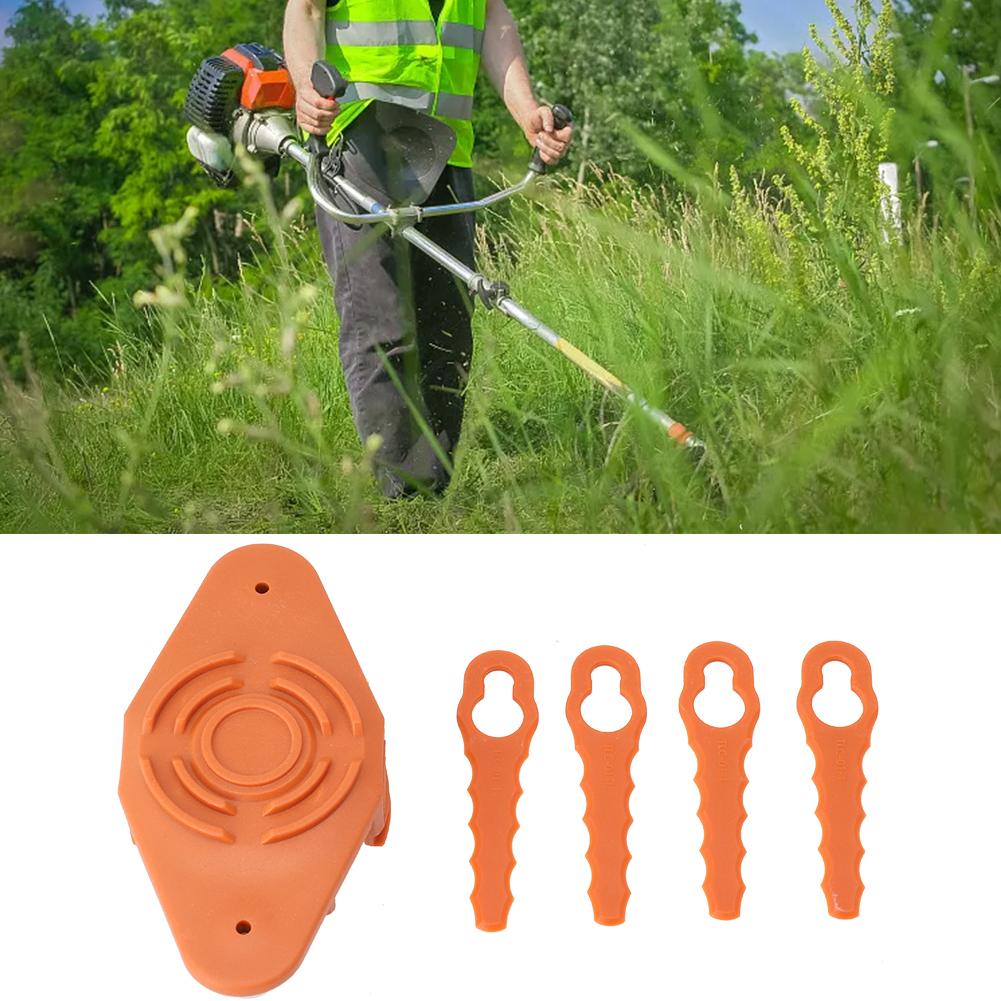 Brand New Mowing Cutter Head With Plastic Blade Orange Trimmer Head Blades Garden Power Tool Lawn Mower Accessories
