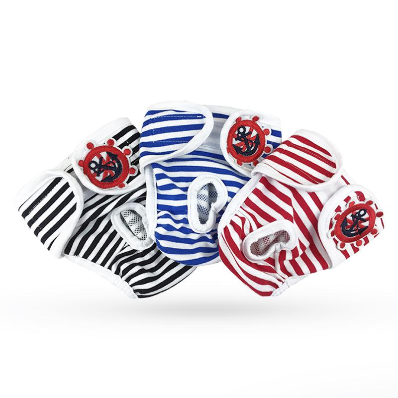 Cute Captain Pet Dog Physiological Pants Panty Sanitary Shorts For Female Male Dog Cat Diapers Underwear Dog Toilet Products