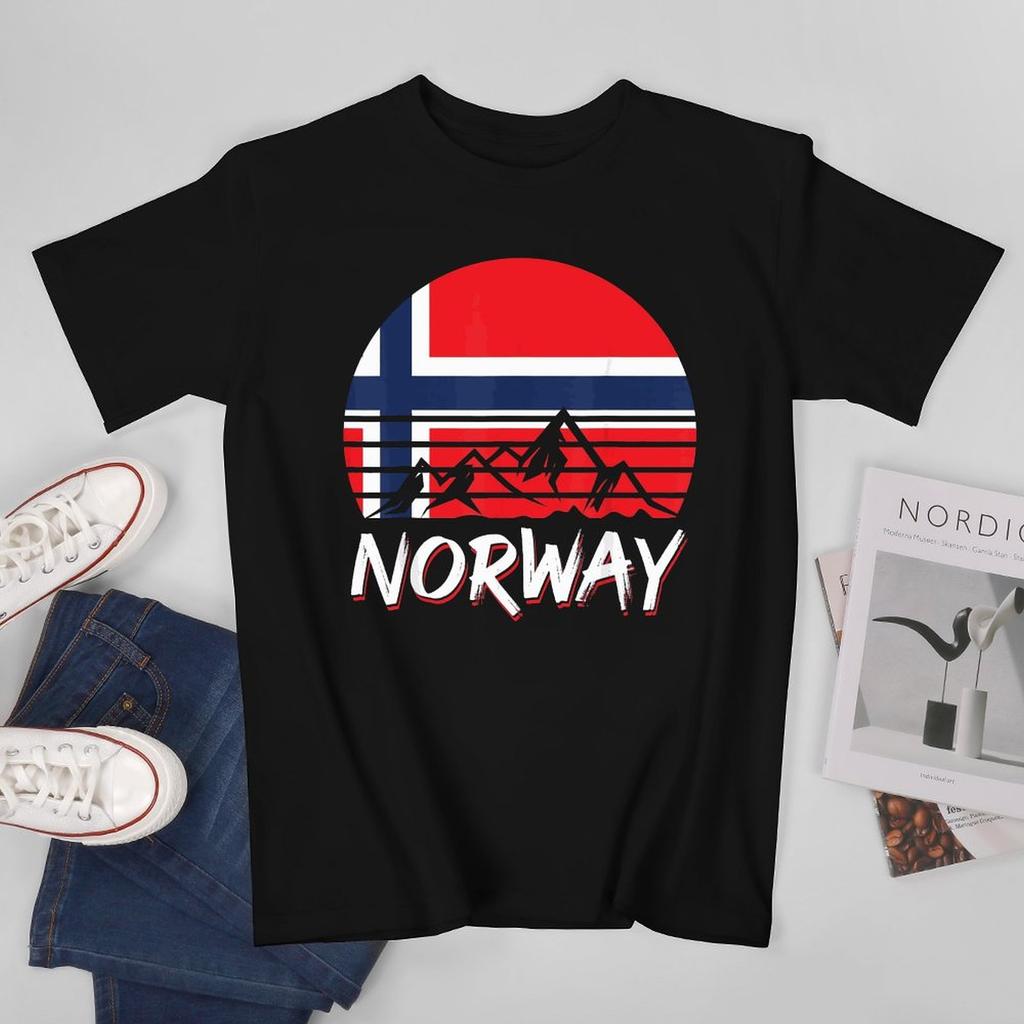 More Design Norway Flag Norse Unisex Tshirt Tees Tshirt Oneck T Shirts Unisex Boys Clothing 100 Cotton