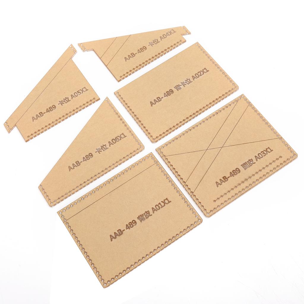 Clear Acrylic Purse Pattern Stencil Template Drawings Set Leather Hand Craft DIY Tool