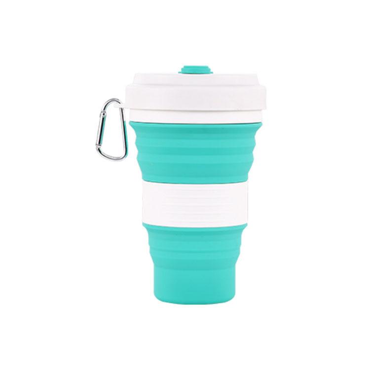 1Pcs 550ml 5 Color Creative Practical Portable Silicone Folding Cup Telescopic Drinking Coffee Cup Travel Work Essential Goods