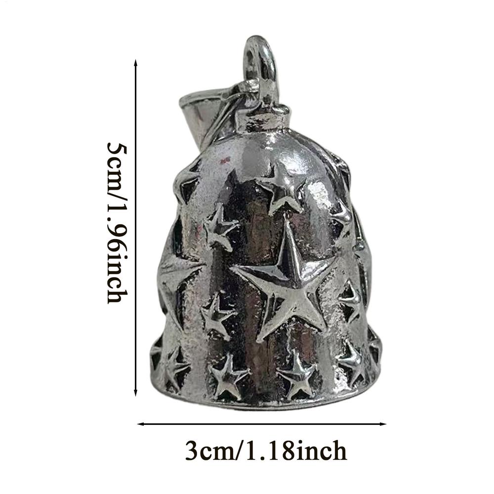 

Riding Bells Embossed Star Alloy Pendant Motorcycle Riding Bell Keychain Pendant for Urban-Commuting Weekend Touring
