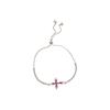 Cross Charm Adjustable Bracelet With Cubic Zirconia For Stylish Womens Accessories
