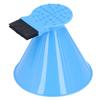 Ice Scraper Plastic Cone Multi Functional Funnel Snow Remover with Brush for Car Windshield