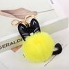 Cute Fur Ball Cat Soft Pompom Animal Tail Hair Ball Car Ladies Car Bag Accessories  Mom Gift Bag Charm