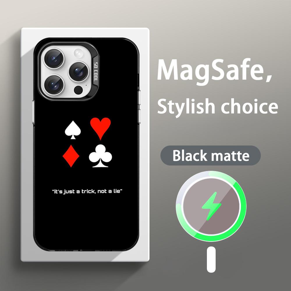 

Poker Fashion art painting design Phone Case Magnetic IMD Colorful Silver case for iPhone 17 16 15 14 13 12 Pro Max iPhone 15 Pro Max